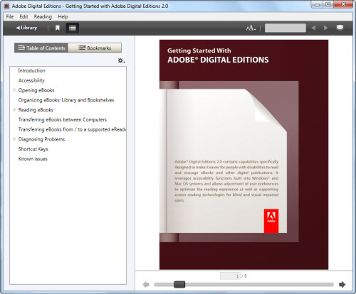 Adobe Digital Editions to read EPUB