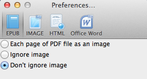 PDF to EPUB setting