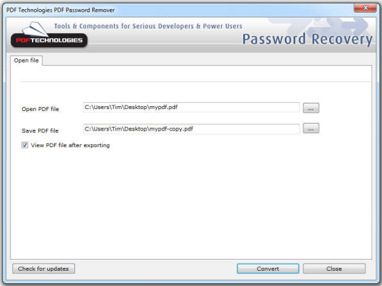 Desktop PDF Password Remover