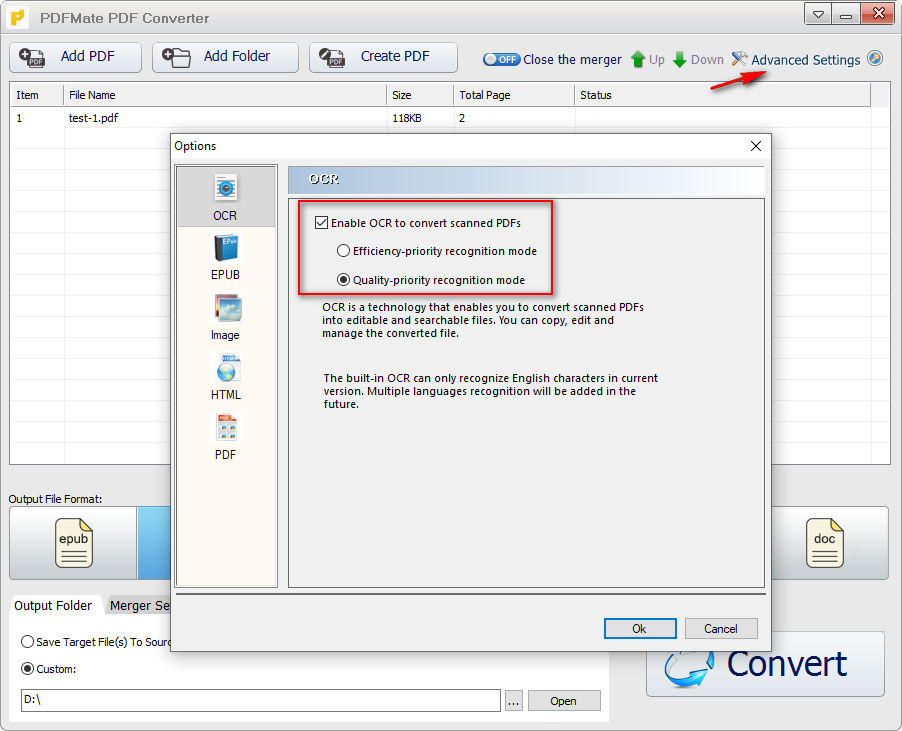 PDFMate pdf converter OCR