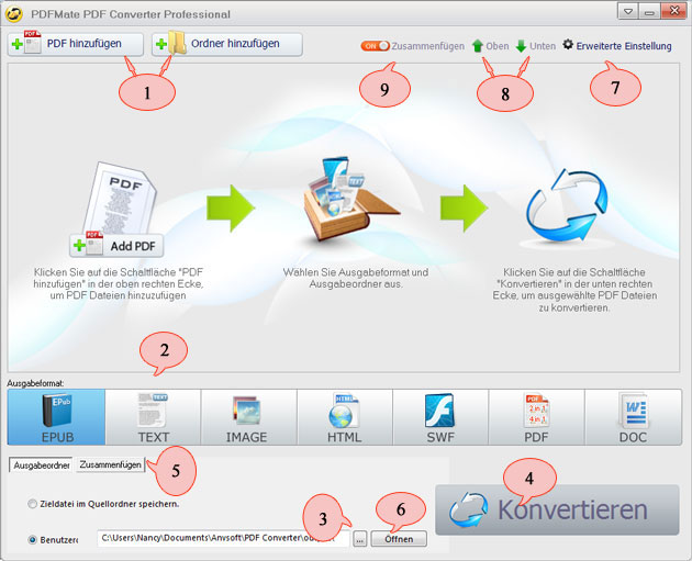 PDFMate PDF Converter Pro. Interface