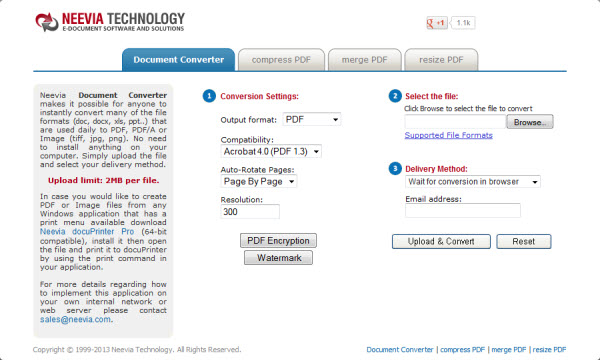 Neevia-Online PDF Converter