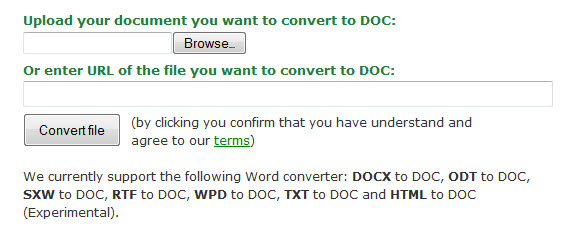 Online convert