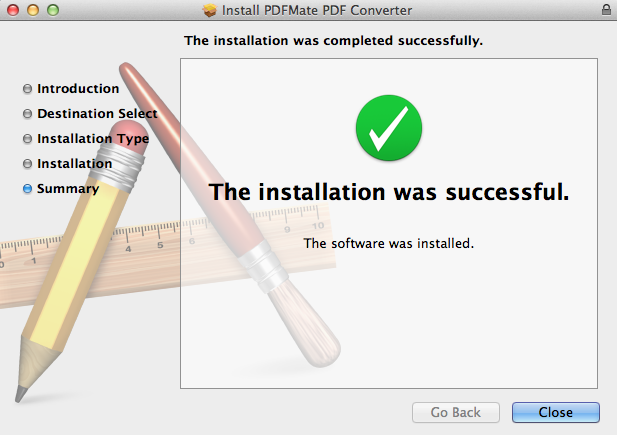 Installed successfully