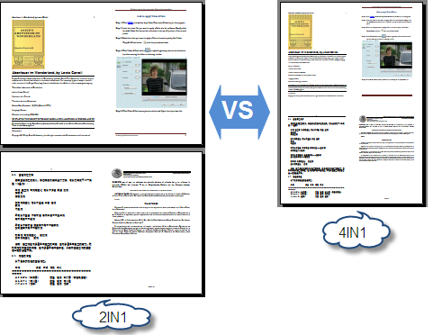 Print Layout Comparison