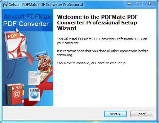PDFMate PDF Converter Professional Setup Wizard